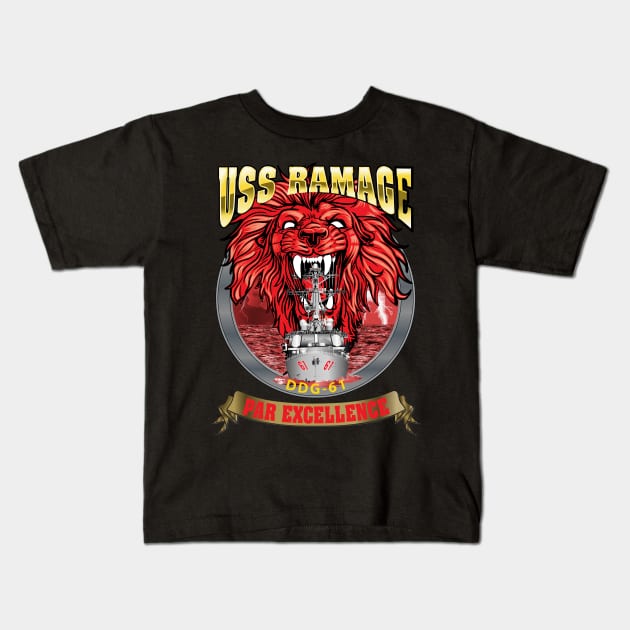 USS Ramage - DDG 61 - Par Excellence Kids T-Shirt by twix123844